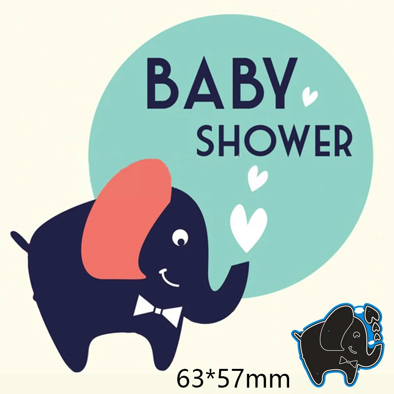 Новый резки металла с завязанной ленточкой слон Трафареты набор сделай сам для