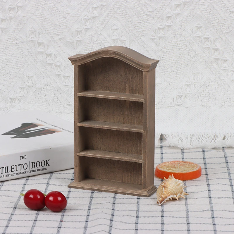

Декор мебели для кукольного домика, игрушки «сделай сам», миниатюрная ретро-модель шкафа для книжного шкафа, полки, буфета