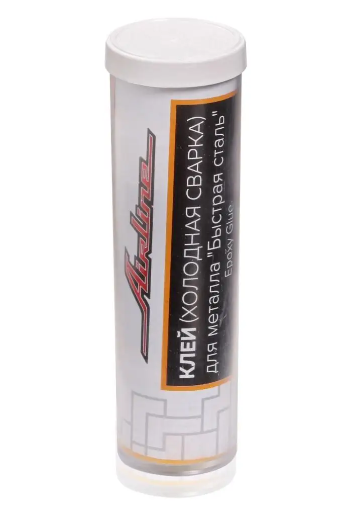 Клей (холодная сварка) для металла &quotБыстрая сталь&quot 55 гр. AIRLINE AG ECW 01|Шпатлевки