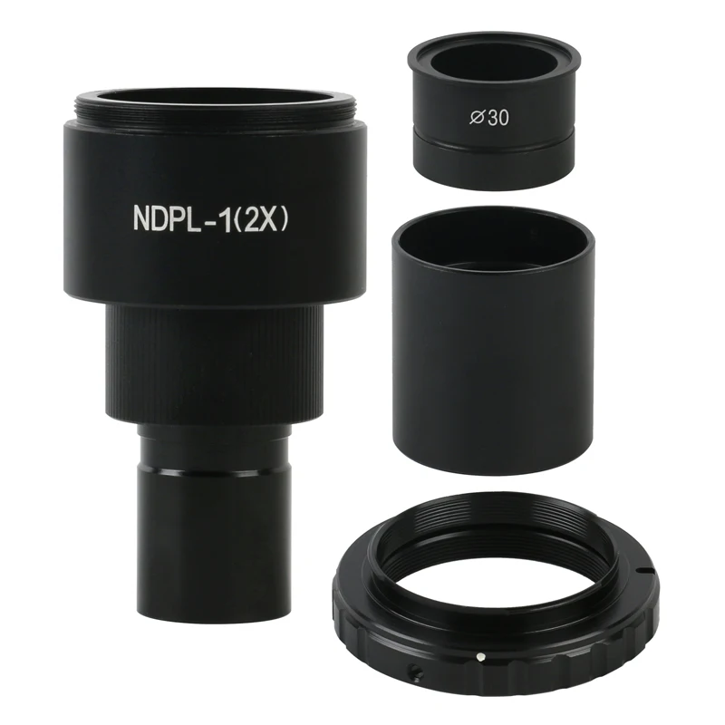 NDPL 2X  SLR Biological Microscope Eyepiece Lens Adapter 23.2mm 30mm T2 Mount for Canon Nikon EOS Camera