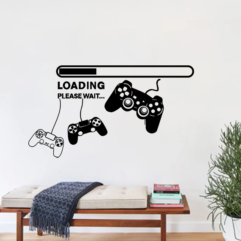 DIY Съемная загрузка игра печать цитаты стены искусства стикер играть геймер