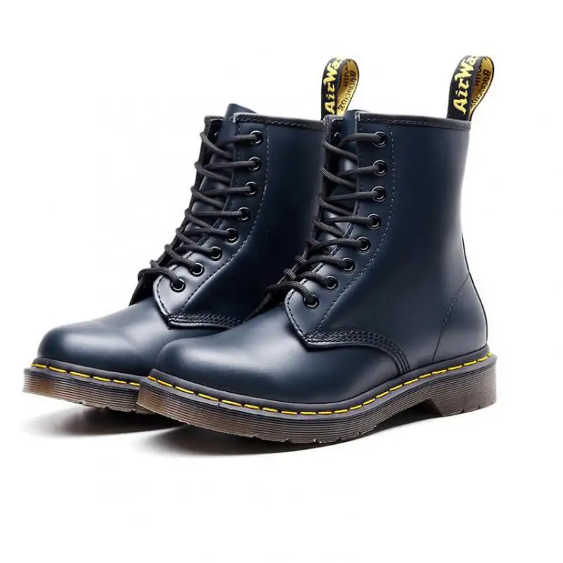Ботинки мужские из натуральной кожи Martens Сапоги унисекс с высоким берцем