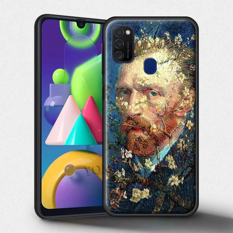 

Soft Case for Samsung Galaxy M21 M11 M20 M31 M10 M30 S A7 A9 2018 A42 A51 A71 5G UW Black Cover Paintings Starry Night Van Gogh