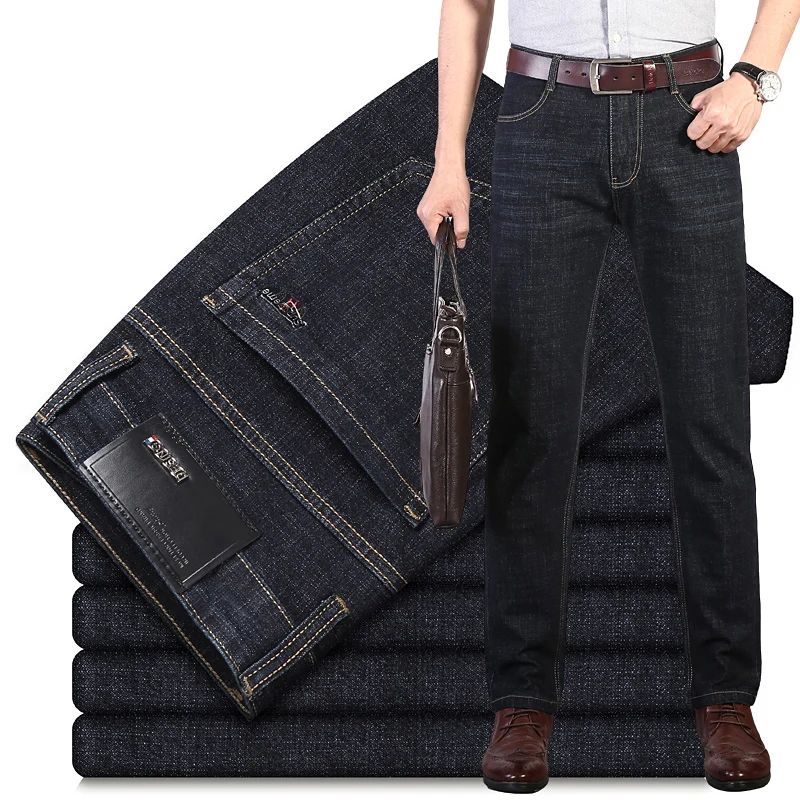 

jeans Men's Slim Fit Spring New Style Men Casual Black Elasticity Slimming Skinny Pants Korean-style Trend Trousers Male