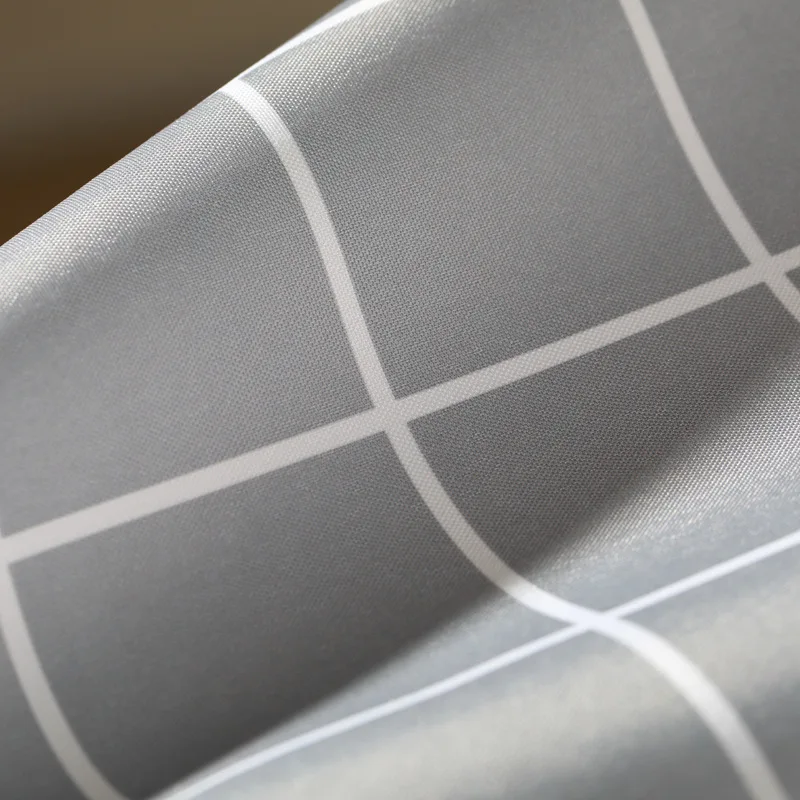 Водонепроницаемые занавески для душа толстые затемняющие с крючками белые серые