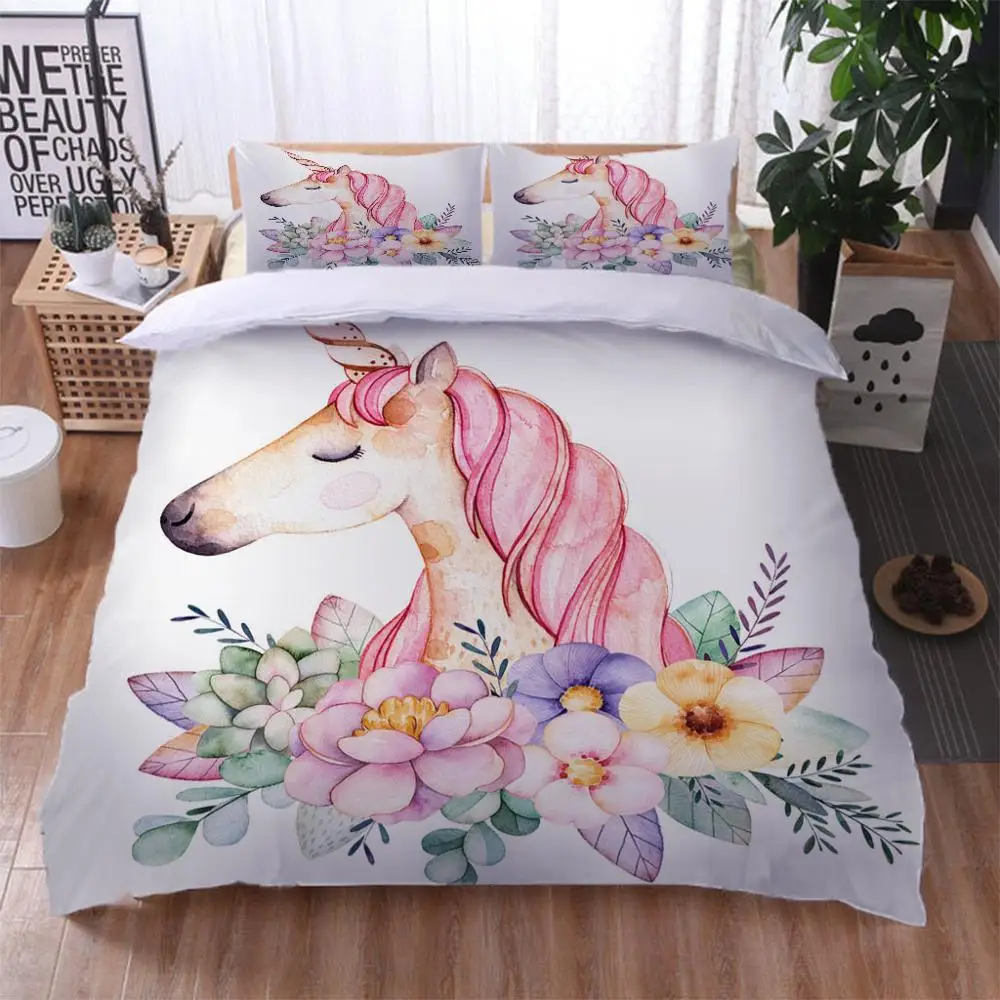 Комплект постельного белья sjLY из 2/3 предметов полиэстера с 3D изображением