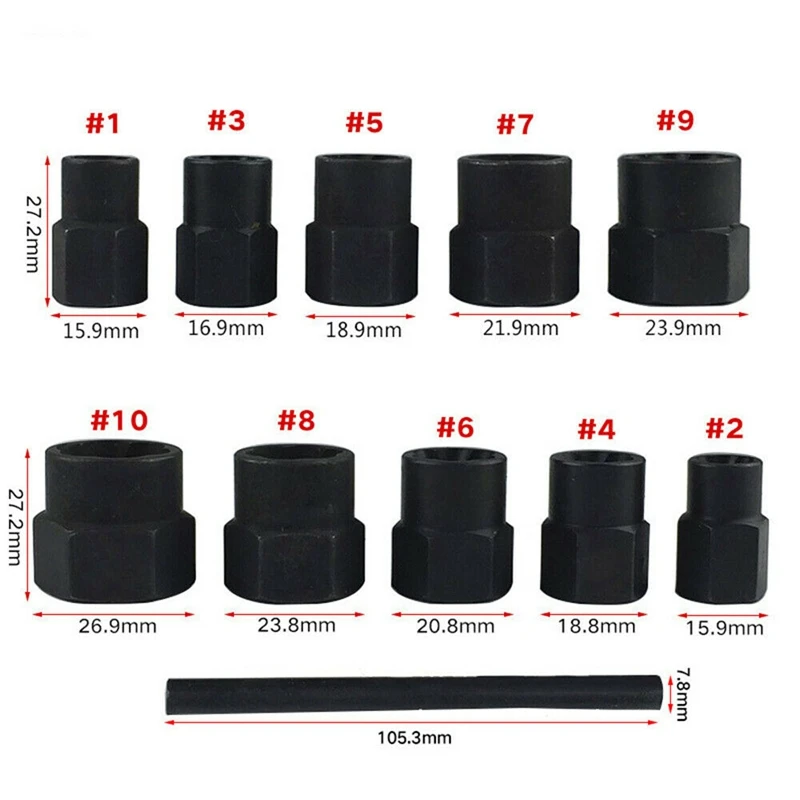 11 шт. Daed гайка и устройство для снятия блокировки набор винтовых экстракторов |