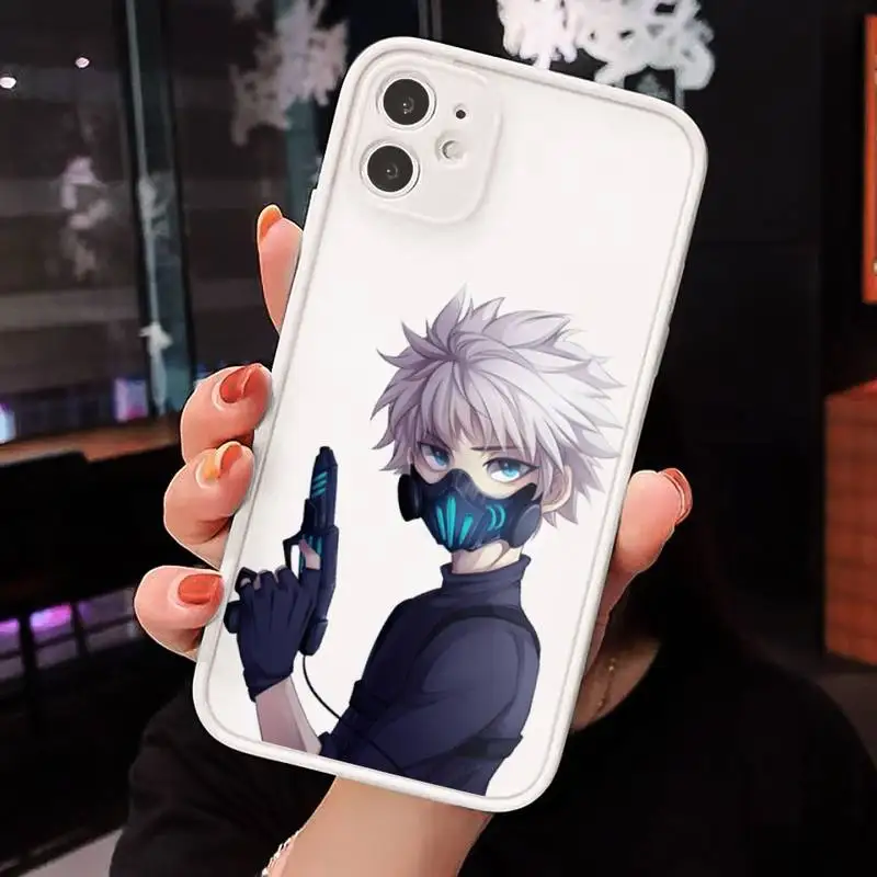 

Hunter X Hunter Killua Zaoldyeck Phone Case For iPhone 12 11 Mini Pro XR XS Max 7 8 Plus X Matte transparent White Back Cover