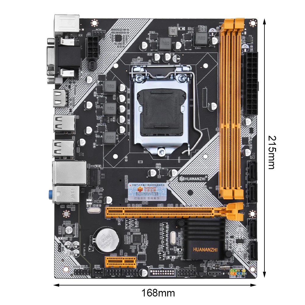 

HUANANZHI LGA1155 Motherboard H61 Support DDR3 1333/1600MHz Memory USB2.0 VGA HDMI-Compatible