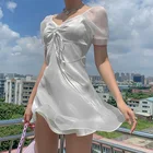 Hirigin 2021 модное женское летнее платье сарафан в Корейском стиле Харадзюку пикантное сказочное белое мини-платье Повседневная Милая кавайная одежда