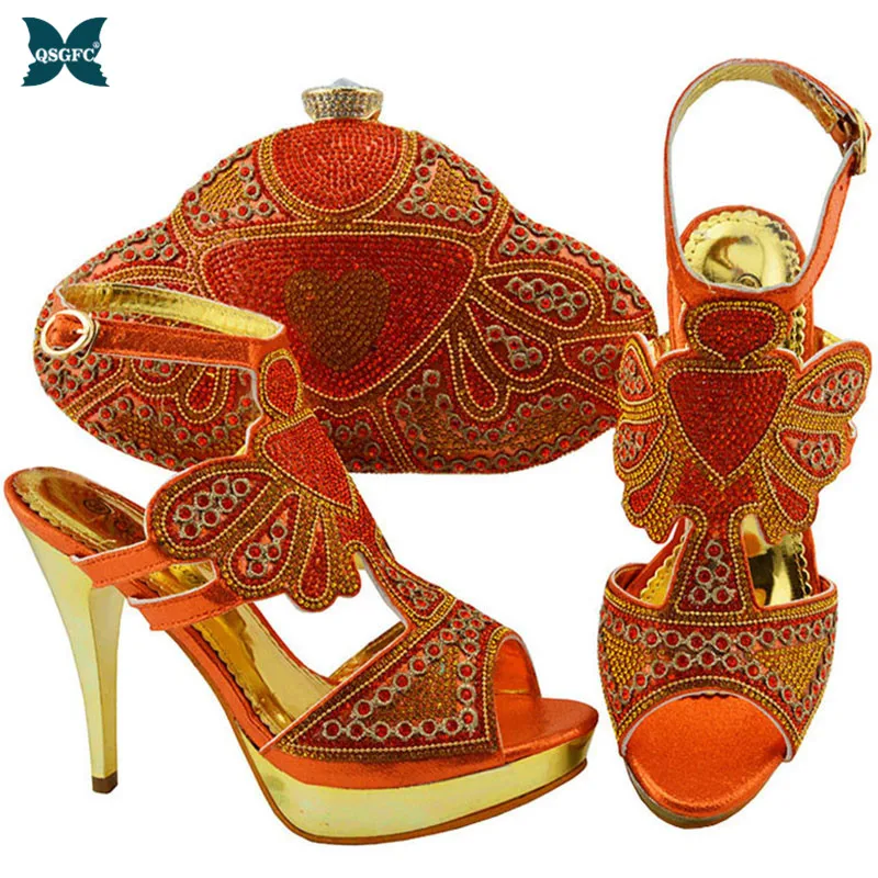 

Женские туфли с ремешком на пятке в нигерийском стиле; Итальянский дизайн; Обувь и сумка в комплекте; Дизайнерская обувь для свадебной вечер...