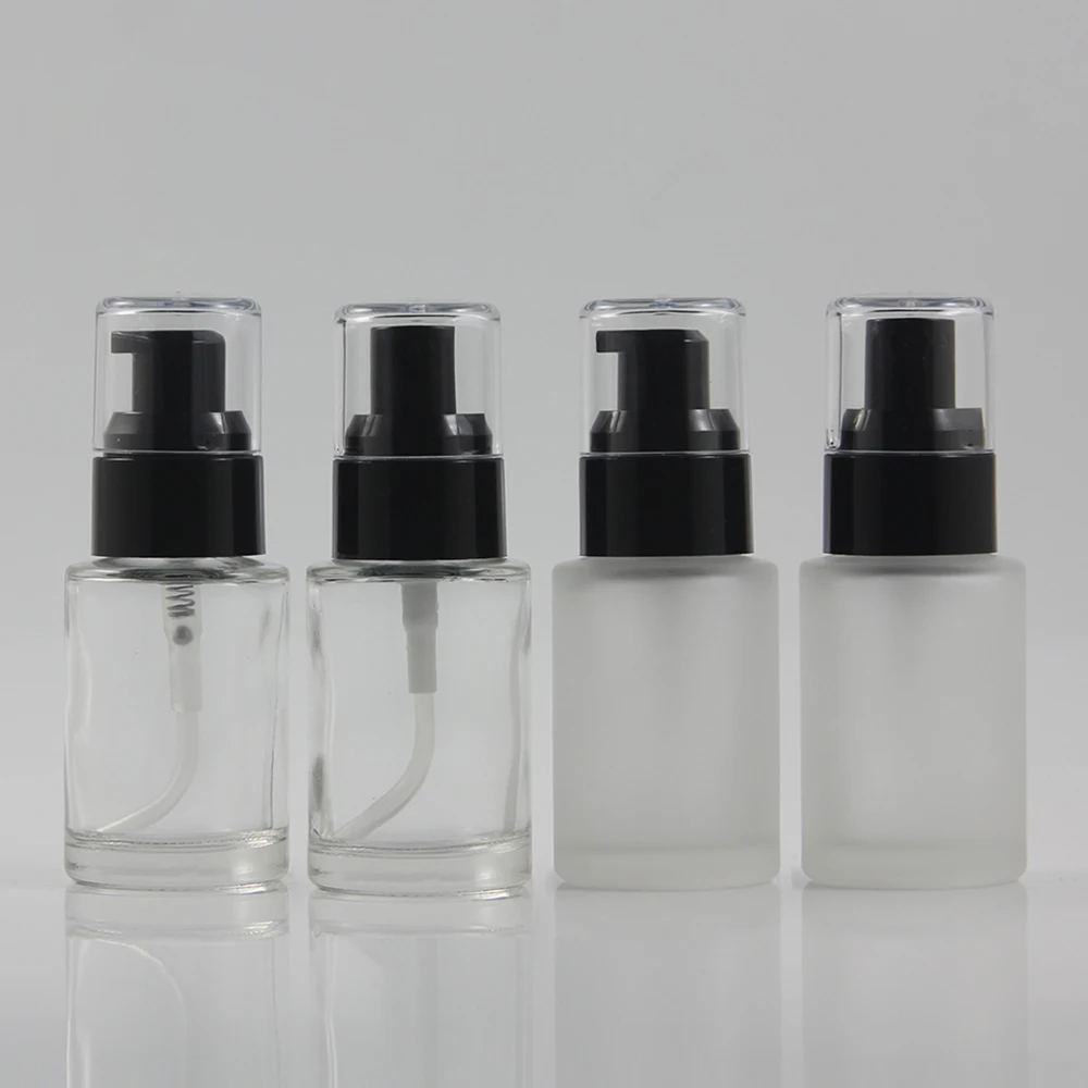 Glass Empty Clear/Clear Frosted Lotion 30ml Spray Bottle for Sale