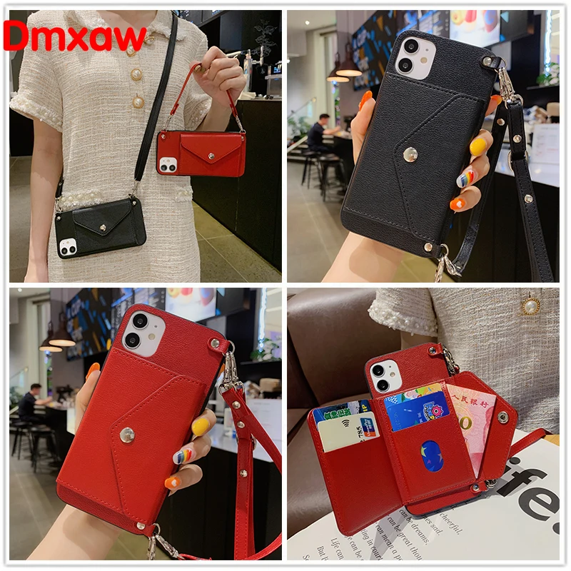 For Xiaomi Redmi 9T Note 9 4G 8 7 6 5 Pro Max 9s 8T 5G 9A 9C Mi 11 10 Ultra 10T Case Litchi Leather Wallet Card Strap | Мобильные