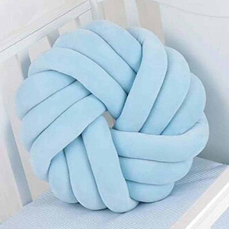 Новорожденный узел подушки узлом мягкая подушка в форме мяча из связанного узла