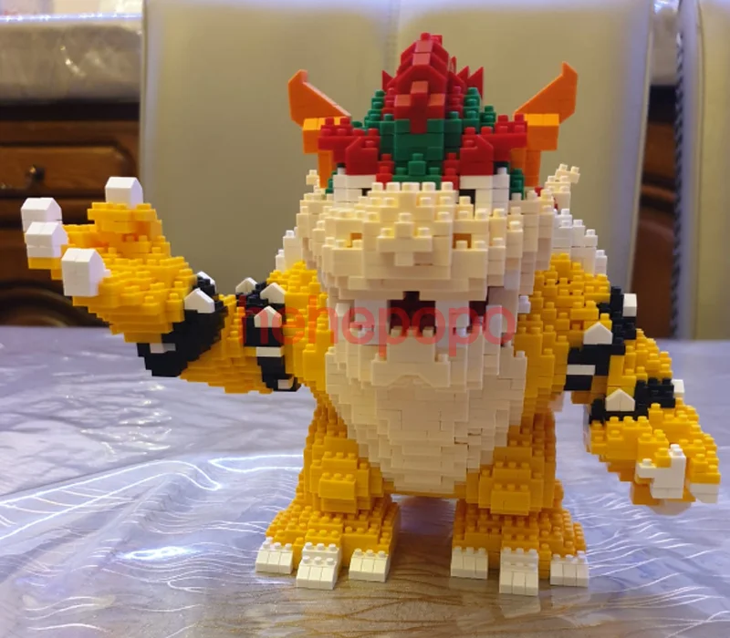 2200 шт. 21822 и т. Д. Мультяшная фигурка Koopa King аниме алмаз здания конструктор Сделай Сам игрушки для детей Подарки Brinquedos детей