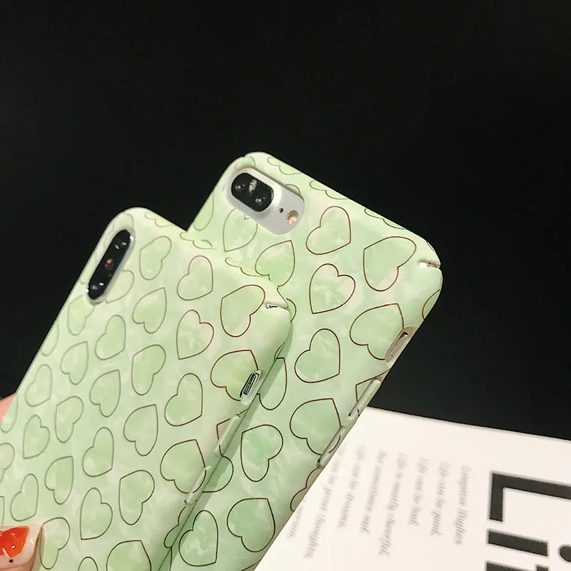 Простой зеленый чехол для телефона с эффектом потертости iPhone 6 6s 7 8 Plus X Xs XR Max