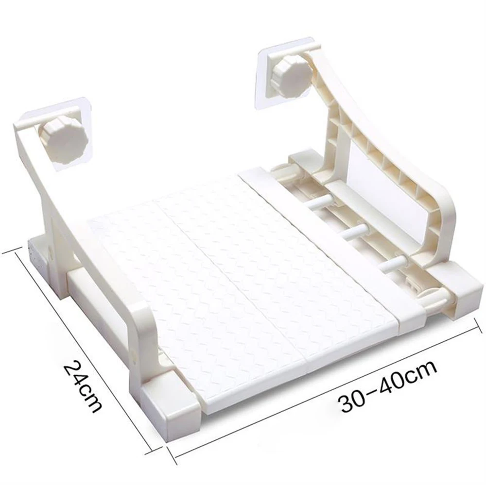 

Multipurpose Wall Mount Storage Rack Shelf Suction Cup Heavy Duty Retractable Storage Organizer for Bathroom/Kitchen/Bedroom