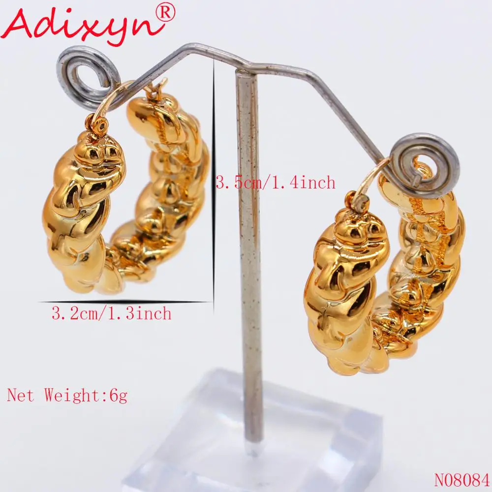 Adixyn розовые серьги золотого цвета для женщин Роскошные кольца спираль индийский