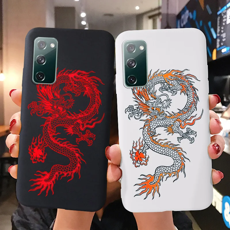 

Dragon Painted Case For Samsung S21 Ultra Cases Silicon Fundas Samsung S20 FE S10 S9 S8 Plus Lite S10e A51 A71 A12 A21s Covers