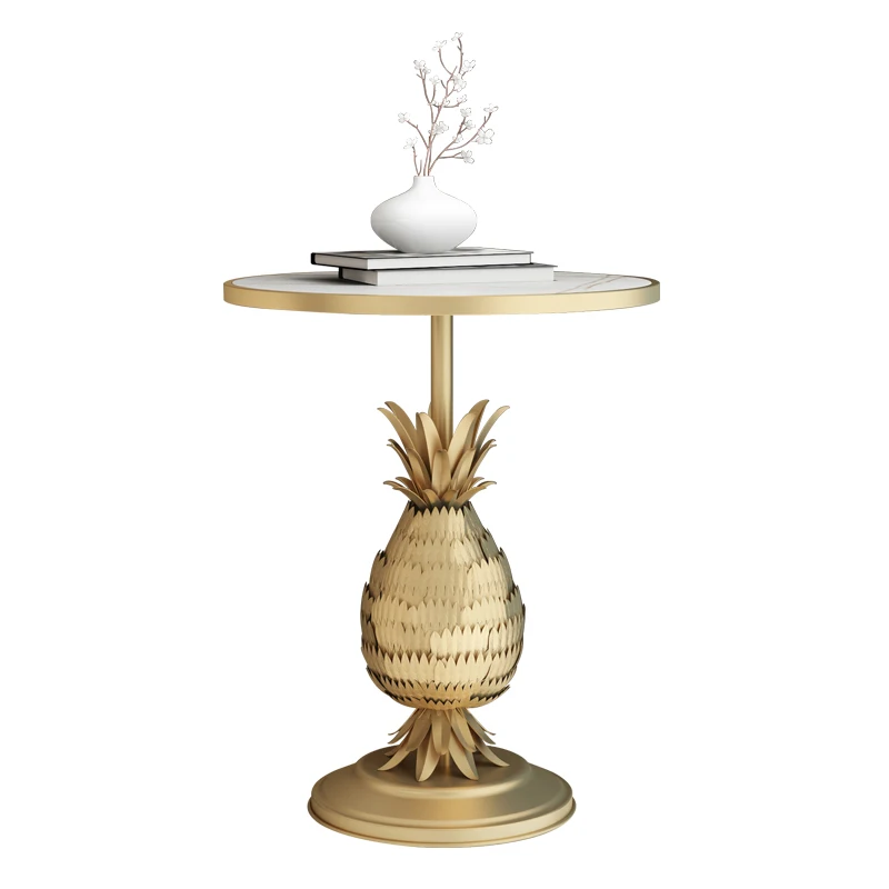 

Light Luxury and Simplicity Modern Tea Table Living Room Sofa Balcony Small round Table Pineapple Creative Corner Table