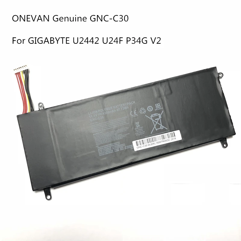 

NEW 11.1V 47.73WH New Laptop Battery For GIGABYTE GNC-C30 U2442 U24F P34G V2