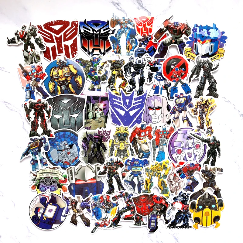 

Наклейки с логотипом Optimus Prime, 50 шт., наклейки, декор для чемодана, ноутбука, скейтборда, наклейки «сделай сам», игрушки, водонепроницаемые нак...