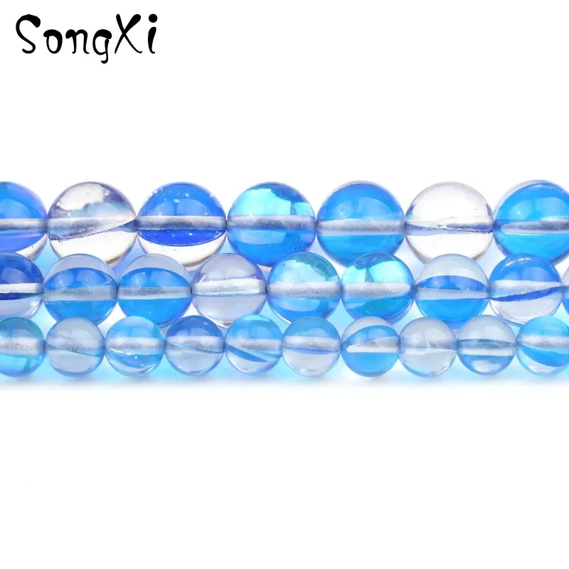 Натуральный Синий Австралия со стразами камень 6 8 10 мм круглые свободные бусины