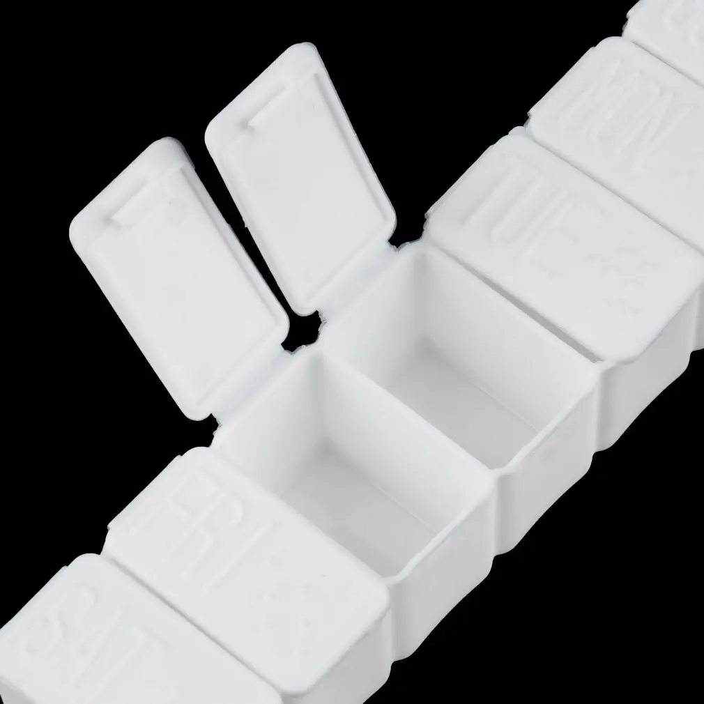 1pc One Week 7-days Small Medicine Pill Drug Box Mini Pillbox Container Non-removable Plastic Case Holder | Дом и сад