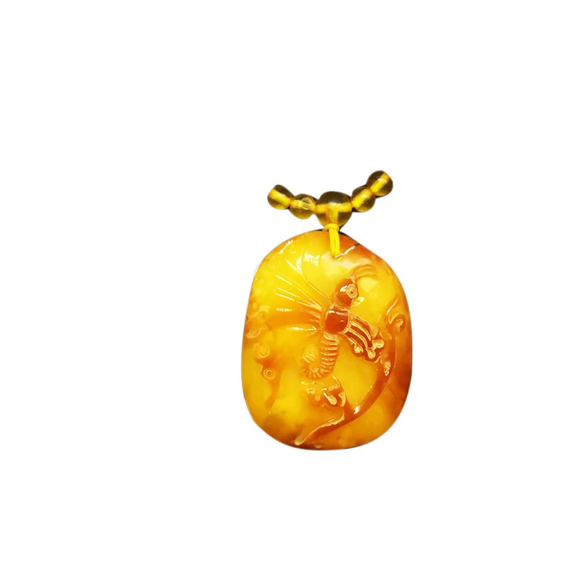 

lanzyo Natural honey amber pendant female new style 3.74g