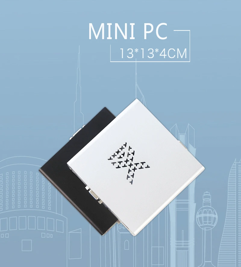 Мини-ПК Intel Celeron J1900 без вентилятора небольшой портативный мини-ПК на базе Windows 10 DDR3