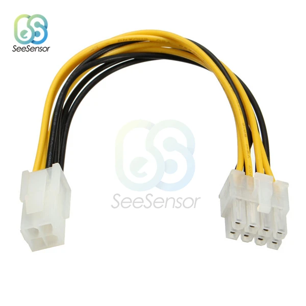 4Pin to 8Pin 4 Pin Female to 8 Pin Male 6 Pin Female to 6 Pin Male EPS разъем кабельного шнура адаптер PC источник питания ЦП удлинитель - Цвет: 4Pin to 8Pin