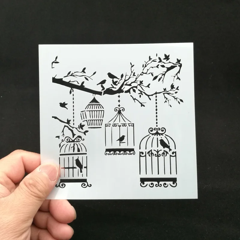 13*13 трафареты для слоев птичьей клетки граффити ручная копия доска с отверстиями