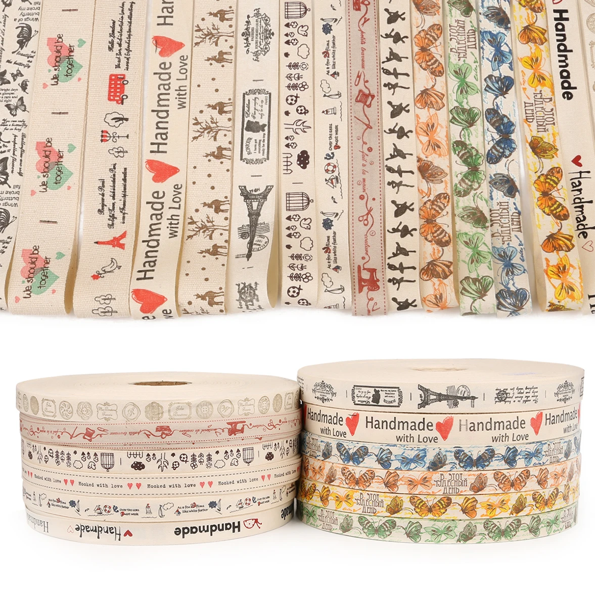 Хлопковая лента с принтом ручная работа 5 ярдов|ribbon diy|printed cotton ribboncotton ribbon |