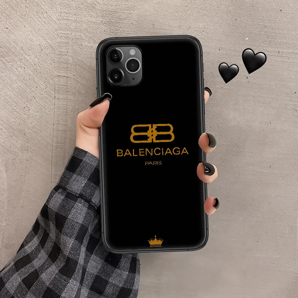 

Fashion B-Balenciagas Brand Phone Case Cover Hull For iphone 5 5s se 2 6 6s 7 8 12 mini plus X XS XR 11 PRO MAX black art back