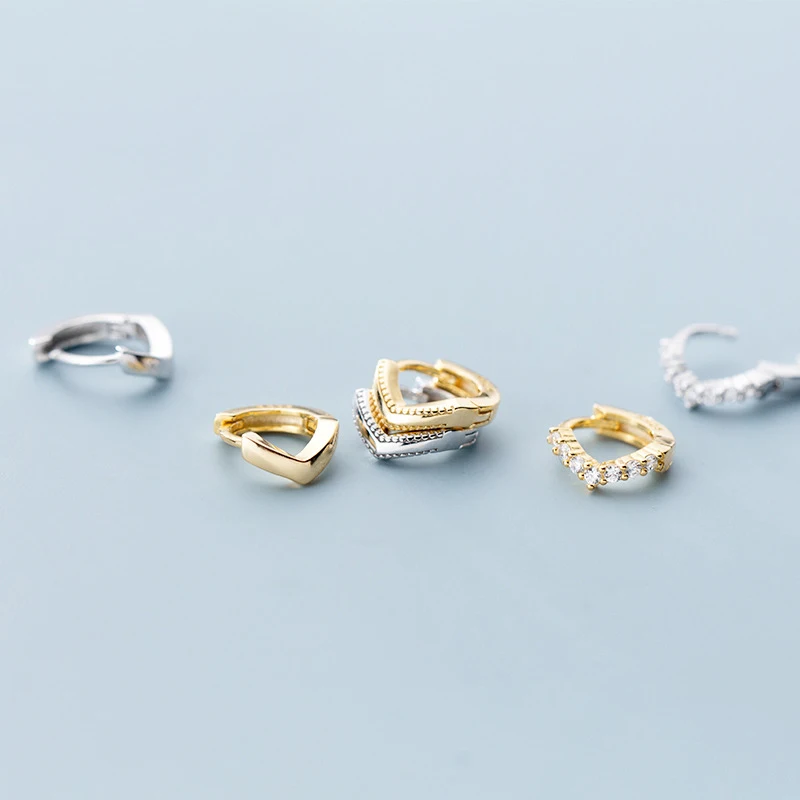 Женские серьги в форме фигурного кольца MloveAcc минималистичные пусеты с пряжкой из