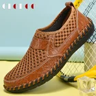 Мужские кожаные кроссовки, босоножки, обувь на лето