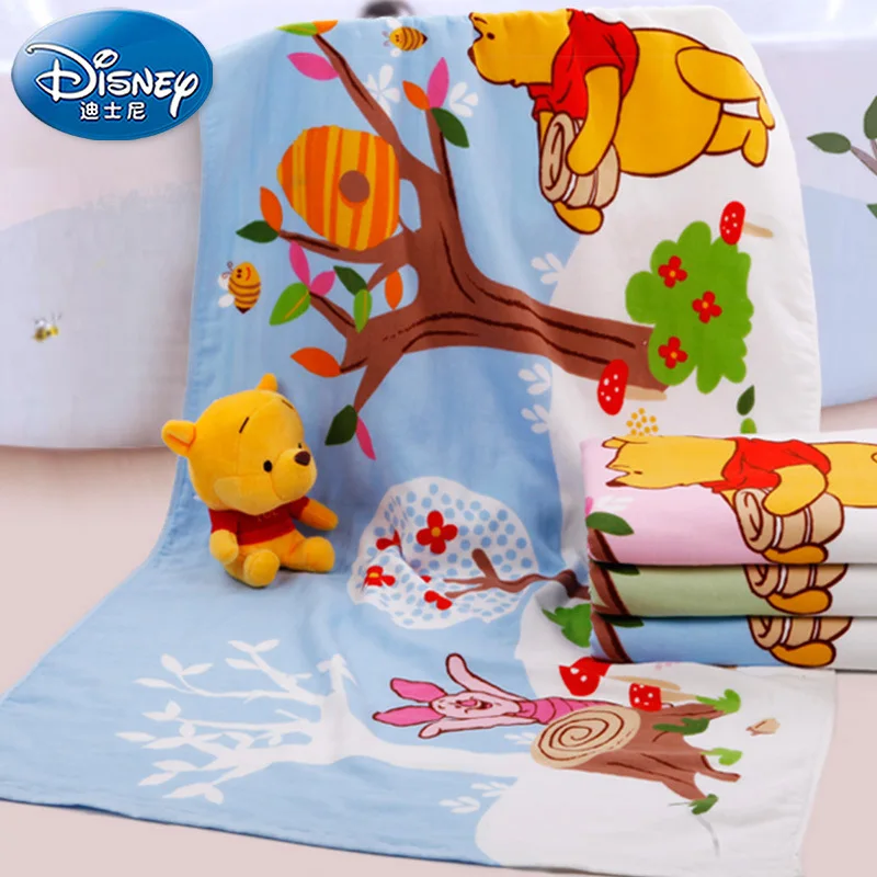 

Детские банные полотенца из 100% хлопка, пляжное полотенце, мягкое плюшевое полотенце для малышей с изображением Микки и Минни Маус с мультяш...