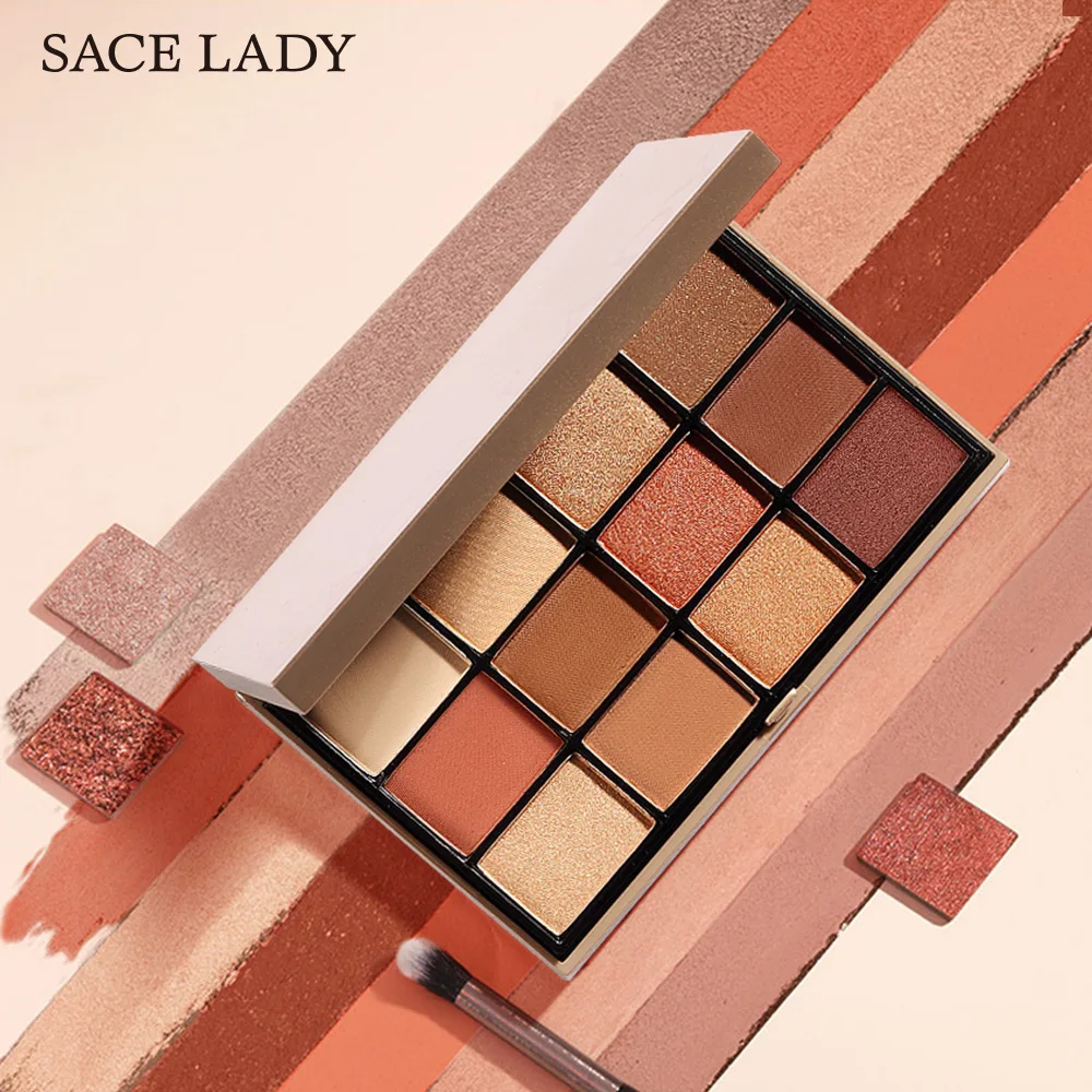 Поднос для теней век SACE Lady 12 цветов матовый жемчуг стойкий поднос макияжа