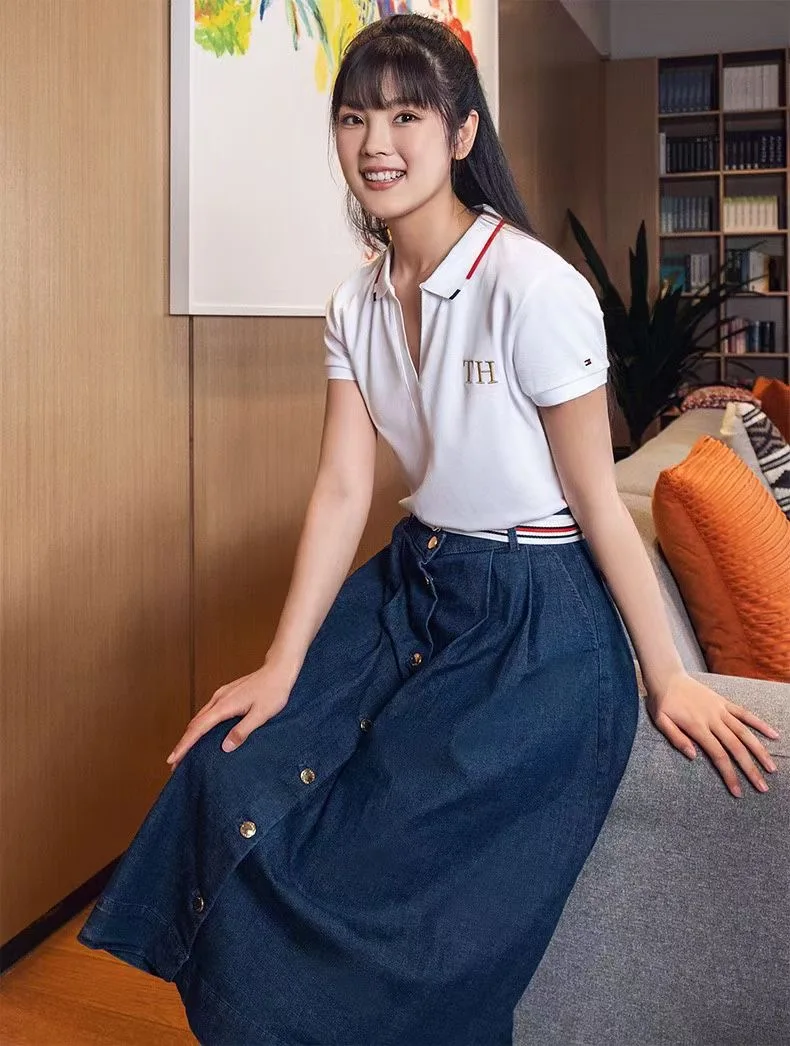 

Lady High Waist Denim Half-Length A-line Irregular Split Skirt Mid-length Slim Knee-length Jean Skirt Casual Women Cowboy Skirts