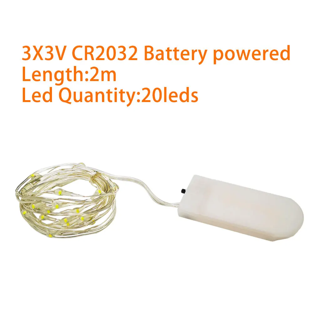 Сказочные огни на батарейках/USB питание светодиодный гирлянды 1 м 2 м 3 м 5 м 10 м 12 м гирлянды украшения Рождественская елка Свадебная вечеринка