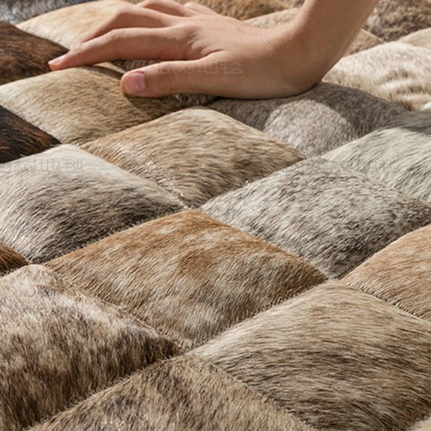 Наполнитель из ПП хлопка утолщенная версия круглый ковер воловьей кожи с мехом