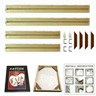 Большая рамка для картин на холсте из натурального дерева, рамка для картины с бриллиантами, настенная живопись, большие постеры, подвесная рамка, домашний декор