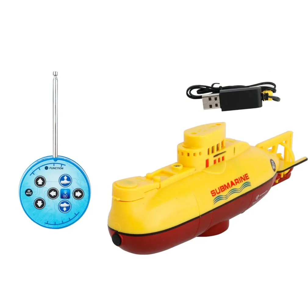 yellow Мини подводная лодка RC скоростная лодка модель с высокой мощностью RC Подводная лодка для детей - Цвет: yellow
