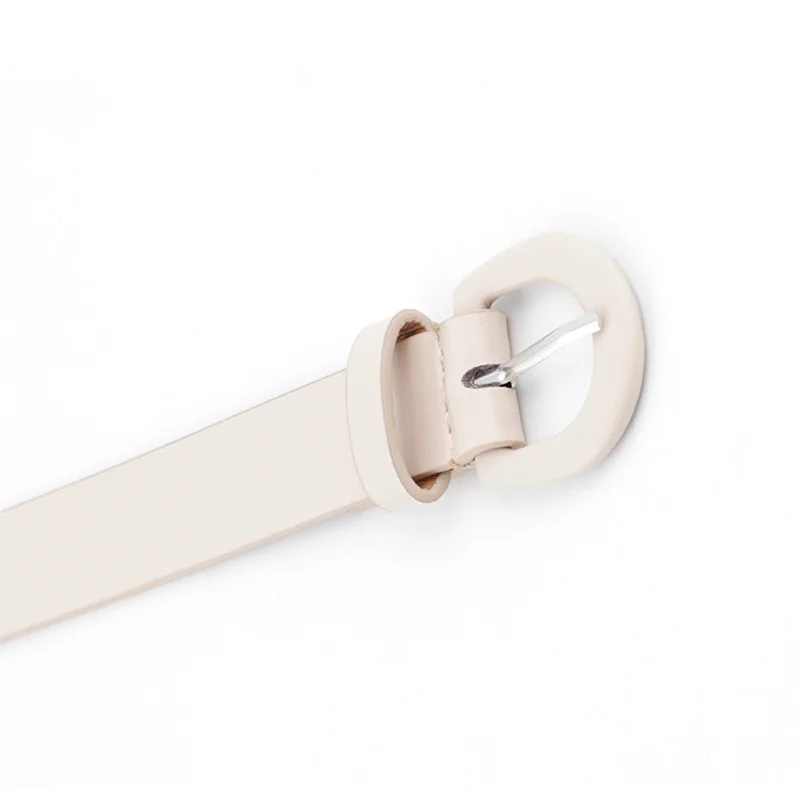 New solid color ladies matte PU small belt elegant and versatile wild pin buckle decoration jeans 3.5cm 6 colors wholesale | Аксессуары