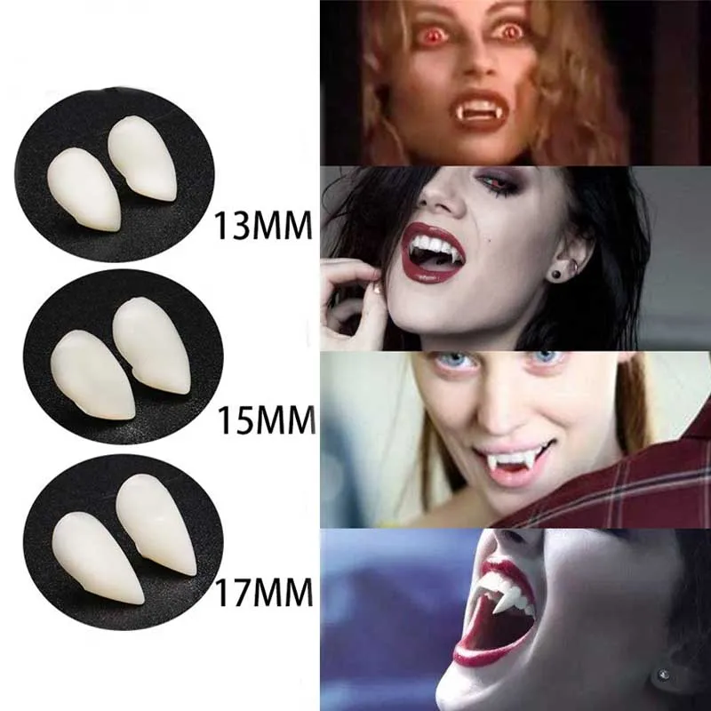 2 шт. клыки для зубов вампира реквизит косплея на Хэллоуин костюм вечерние