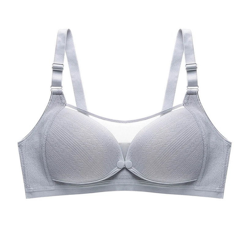Sujetador bralette de lactancia materna de algod&oacute;n para mujer, sost&eacute;n de maternidad transpirable, ropa interior, prendas de embarazo para amamantar, lencer&iacute;a para alimentar a beb&eacute;-5