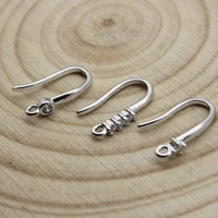 genuine 925 sterling silver earring finding accessories earrings clasps hooks fittings diy jewelry making accessories earwire