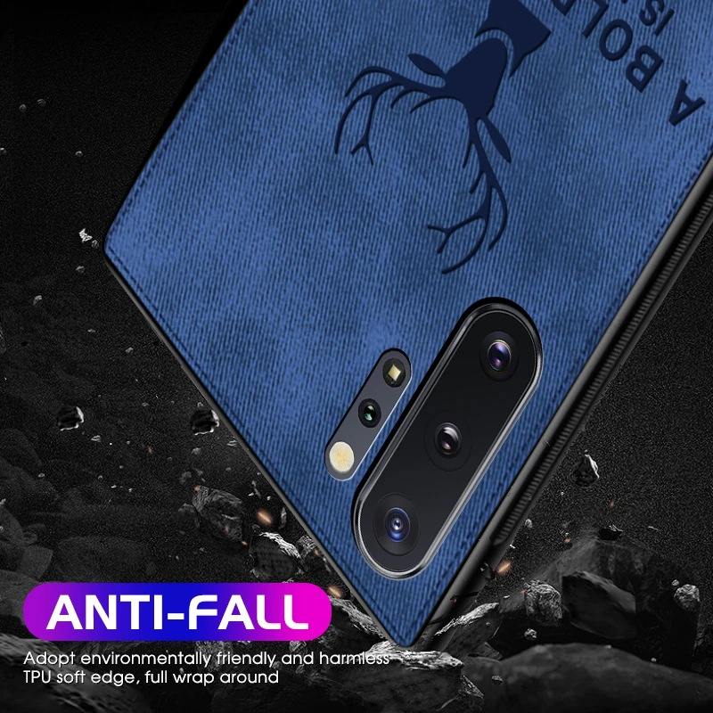 Cloth Skin Soft Phone Cases For Samsung Galaxy Note 10 Plus Pro Deer Fabric Cover A30 A50 A70 Shell Case | Мобильные телефоны и