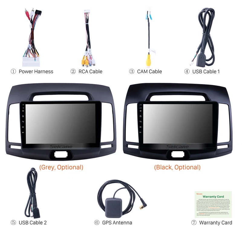 Автомобильный GPS плеер Seicane Android 8 1 9 дюймов для Hyundai Elantra 2007 2008 2009 2010 2011 Авторадио с