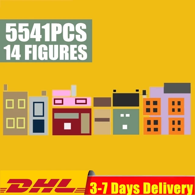 

IN Stock DHL 5544pcs Diagoned Set Alley Building Blocks Kits Bricks Classic Movie Series Model Kids DIY Toys Children Gifts